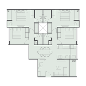 Newton Homes Royale Thergaon-Chinchwad 4 BHK Floor Plan Image