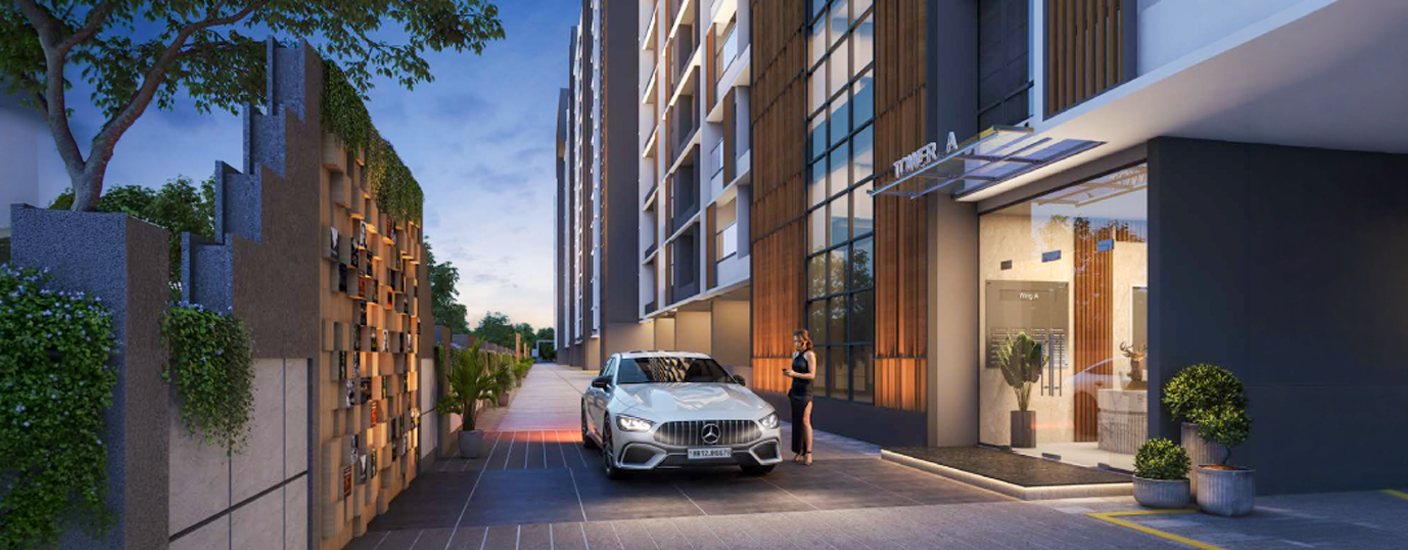Newton Homes Royale Thergaon-Chinchwad Drop Off Area Image